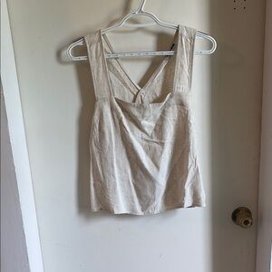 Elegant Cream Sleeveless Top